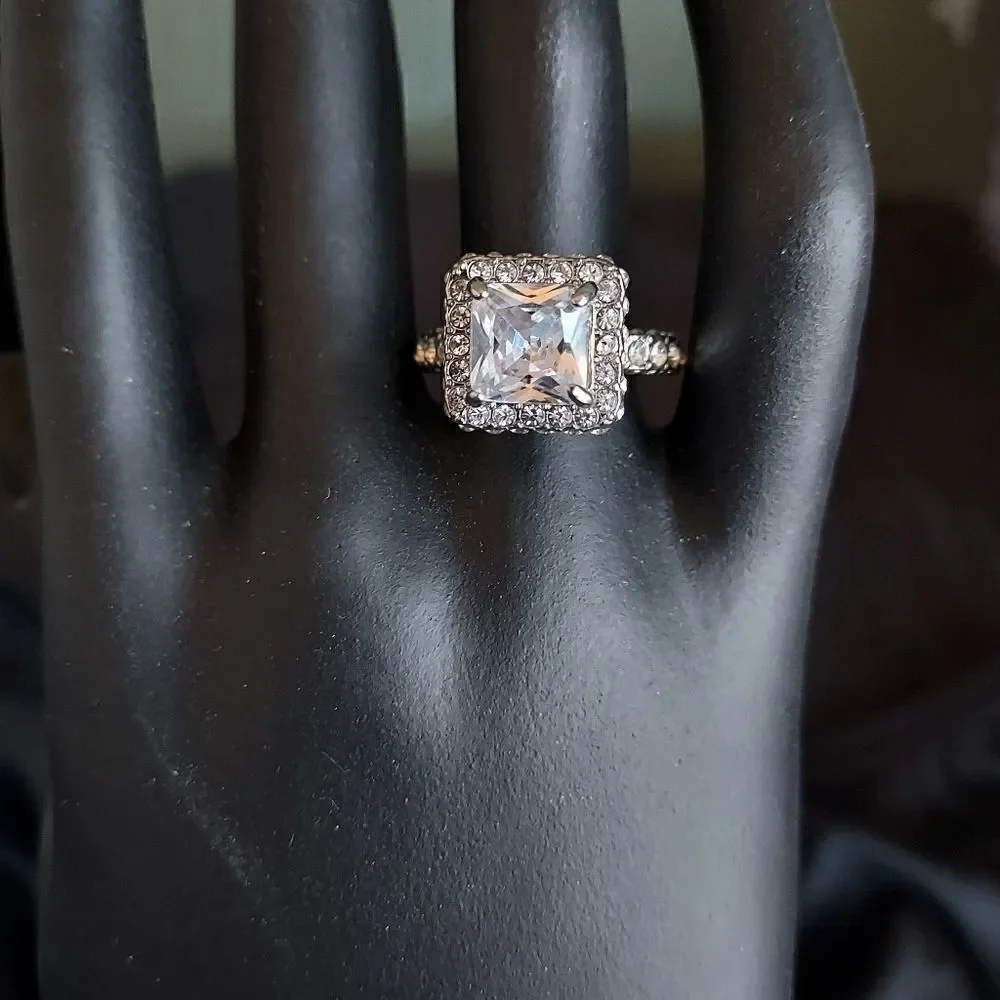 Princess Cut Cushion Diamond Ring